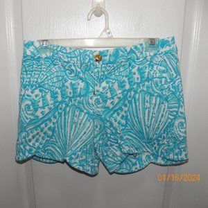 LILLY PULITZER SHELL PRINT BUTTERCUP  SHORTS SIZE 2
